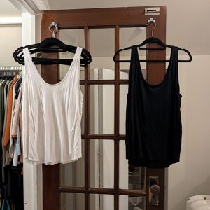 Women's Black and White Tank Tops